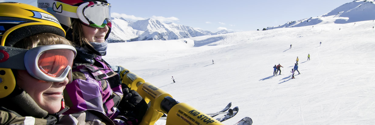 Skifahren in Schöneben am Reschenpass im Vinschgau