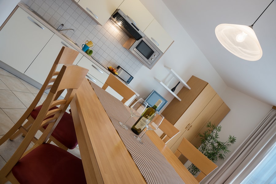Appartement Typ C - Essbereich und Küche
